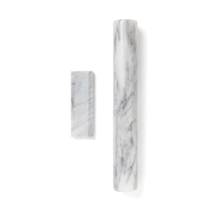 12" Straight Marble Rolling Pin w/ Marble Stand