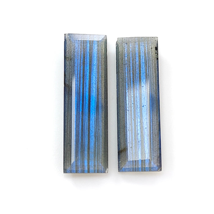 Labradorite Baguette Faceted Cut