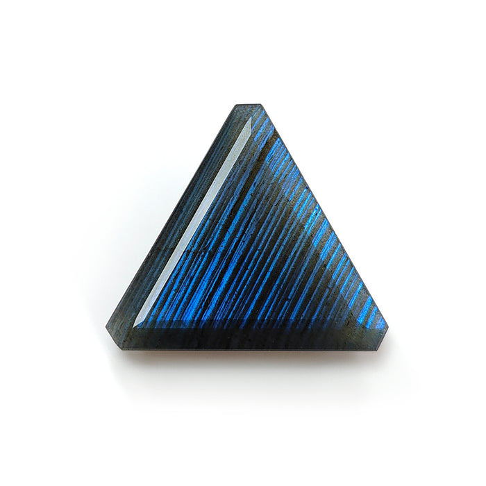 Blue Labradorite Triangle Faceted Cut