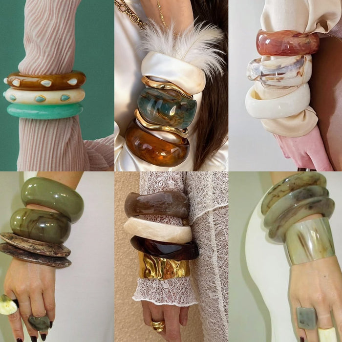 Acrylic Glossy Blooming Korean Style Simple Light Luxury Bracelet