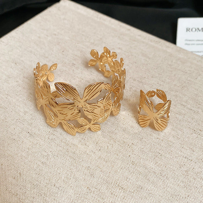 56# Ring Bracelet-Gold (Two-Piece Set)