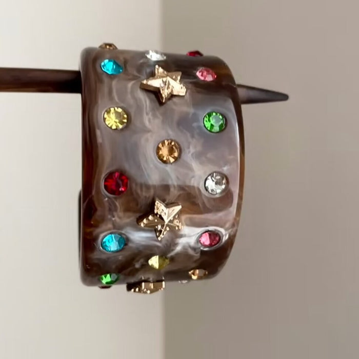 Acrylic Irregular Retro Unique Design Niche Simple Bracelet