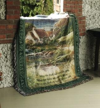 After the Rain Irish Tapestry Throw 51 x 68 inches  Made in USA - Olde Church Emporium