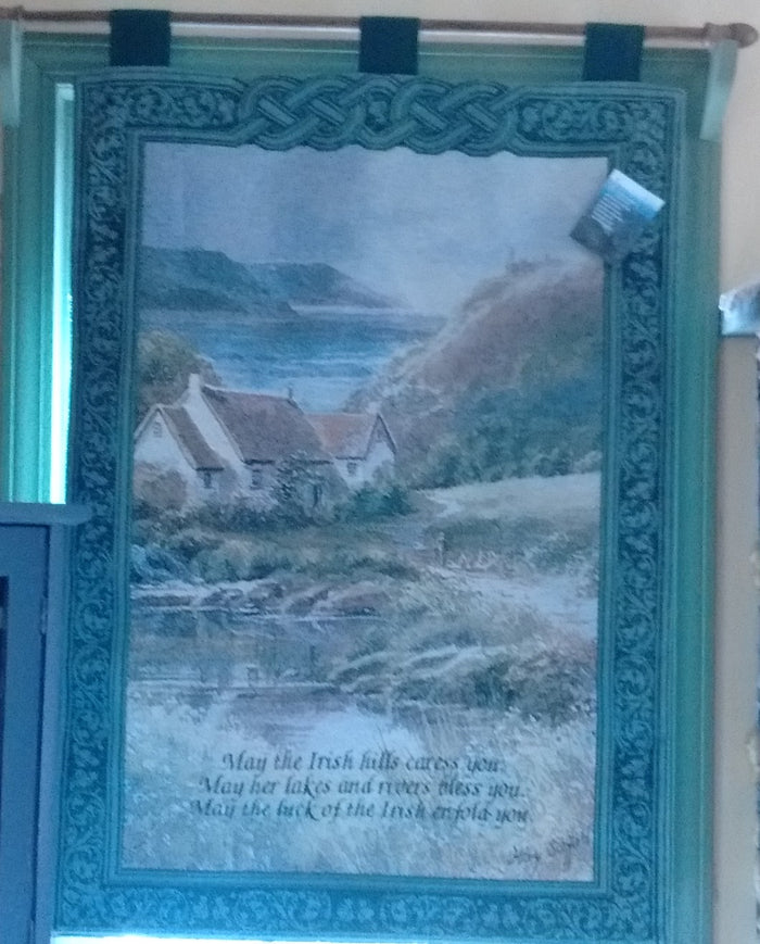 After the Rain Irish Tapestry Wall Hanging with Wooden Dowel 26 x 38 inches  Made in USA
