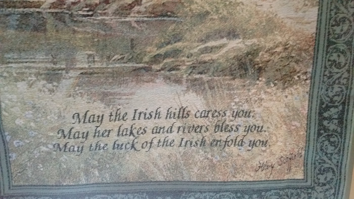 After the Rain Irish Tapestry Wall Hanging with Wooden Dowel 26 x 38 inches  Made in USA