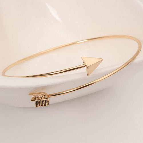 Alloy Arrow Open-ended Trendy Exaggerated Simple Bracelets