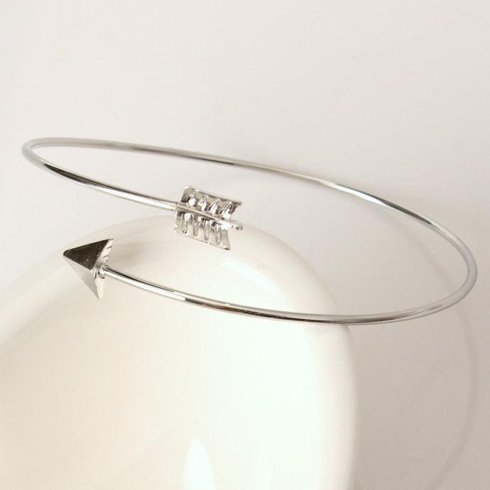 Alloy Arrow Open-ended Trendy Exaggerated Simple Bracelets