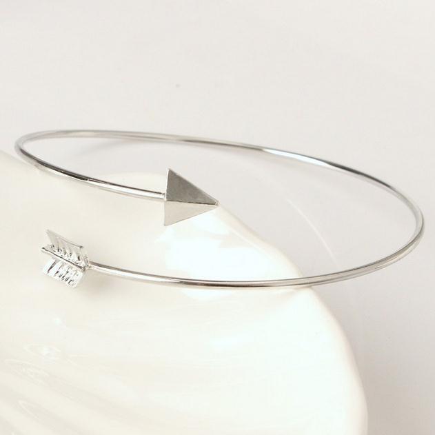 Alloy Arrow Open-ended Trendy Exaggerated Simple Bracelets