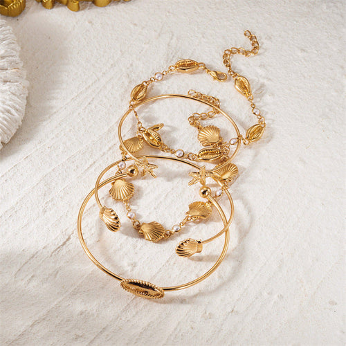 Alloy Hollow Geometry Ocean Series Personality Bracelets