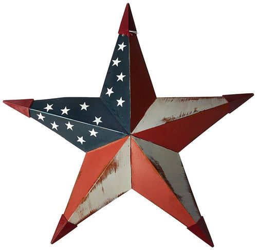 Americana Metal Barn Star Wall Decor, 18-Inches - Olde Church Emporium