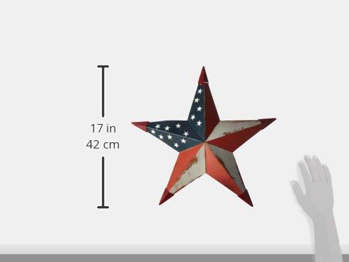 Americana Metal Barn Star Wall Decor, 18-Inches - Olde Church Emporium