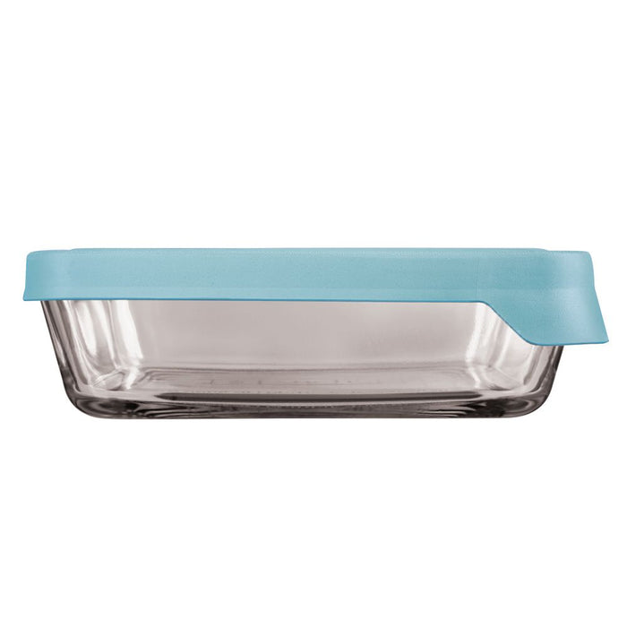 Anchor Hocking True Seal Glass Storage Containers - 6 cup rectangle / Blue lid