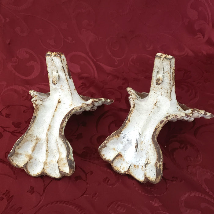 Antique Cast Iron Lion Claw Foot Bath Tub Legs, 7 1/2" Set of 2, Architectural Salvage