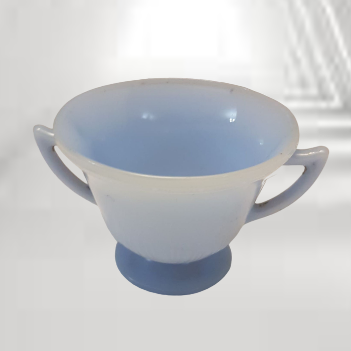 Antique Delphite Blue Pyrex Sugar Bowl Fire King