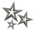 Antique Tin Star Set 3 Stars 23 Inch, 18 Inch, 11 inch - Olde Church Emporium