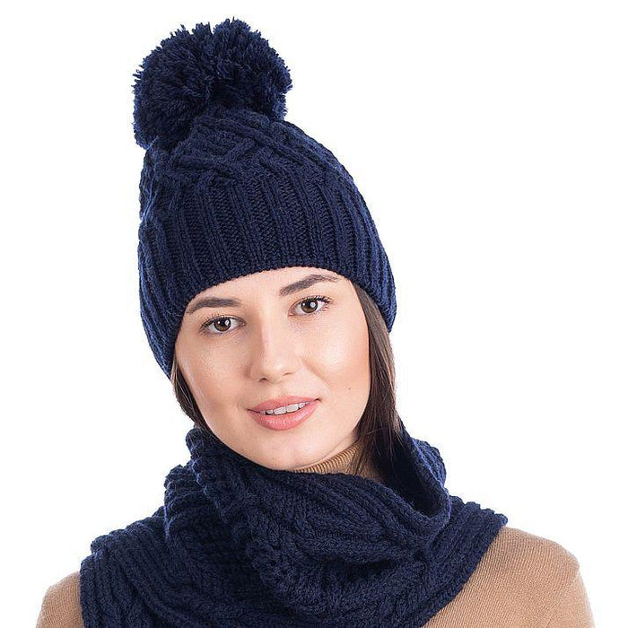 Aran Merino Wool Bobble Hat Made in Ireland - Olde Church Emporium