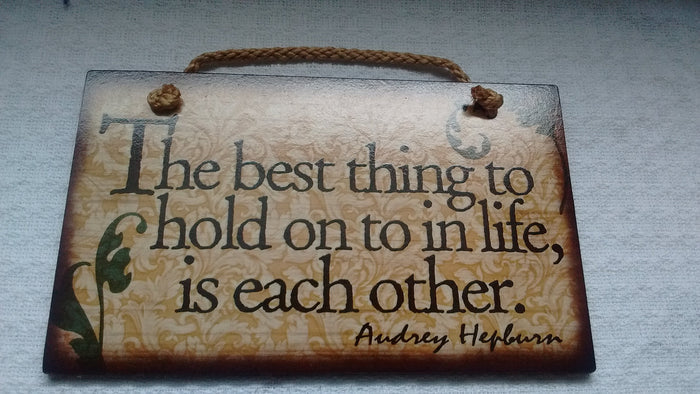 Hold onto Each Other