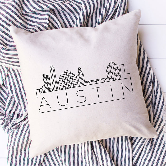 Austin Skyline Pillow Cover