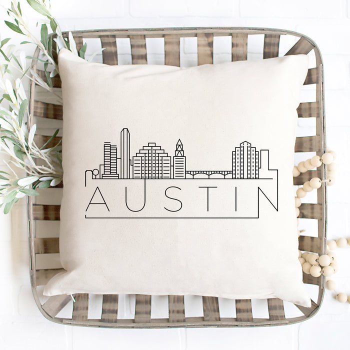 Austin Skyline Pillow Cover
