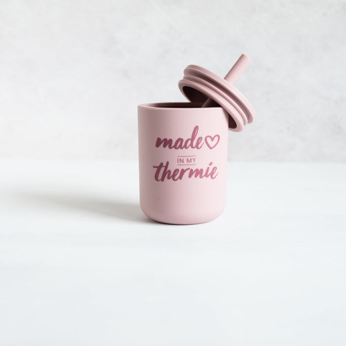Pink Made in my Thermie sippy cup