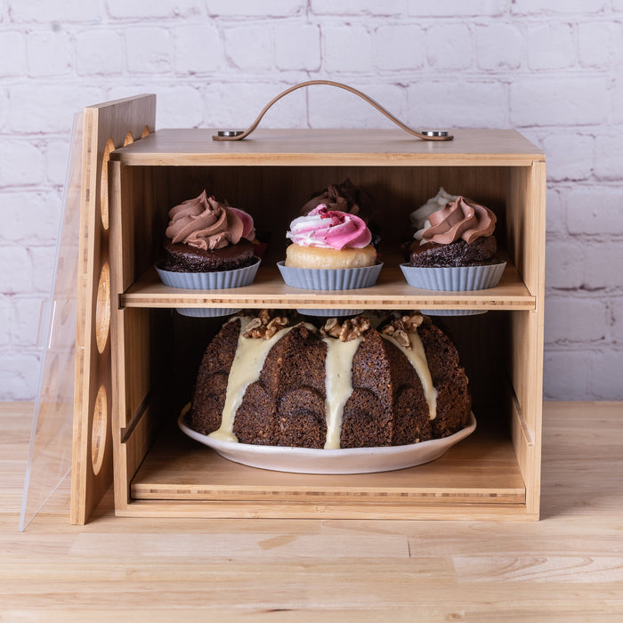 TheMix Shop Food Storage Bamboo Cake Carrier