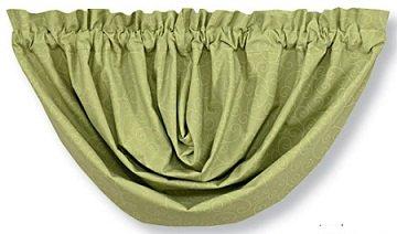 Bella Persimmon Single Round Lined Valances 54" x 32"- colors with dotted scroll pattern - Olde Church Emporium