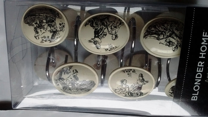 Blonder Home Antoinette Shower Curtain Hooks 12 in Box - Olde Church Emporium