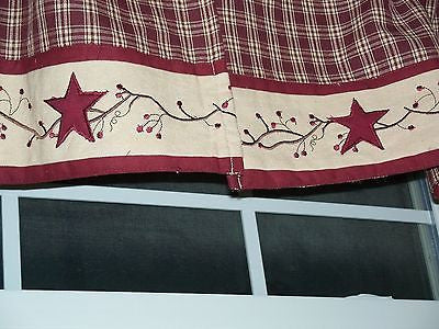 Cambridge Starberry Vine - Lined Panels 72" x 63" with buttoned tiebacks - Olde Church Emporium