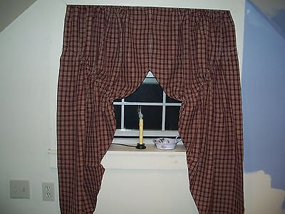 Cambridge  Starberry Vine Lined Prairie Curtains 72" x 63" - Olde Church Emporium