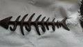 Cast Iron  -  Cast Iron Fish Scales Utility/Key Rack with 4 Hooks - Olde Church Emporium
