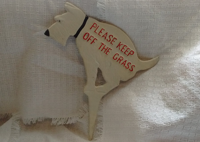 Cast Iron  -  Cast Iron Keep of the Grass Garden Stake - Dog - Olde Church Emporium