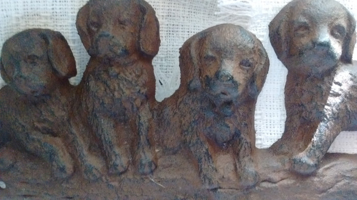 Cast Iron  - Cast Iron Key Rack - Puppies - Olde Church Emporium