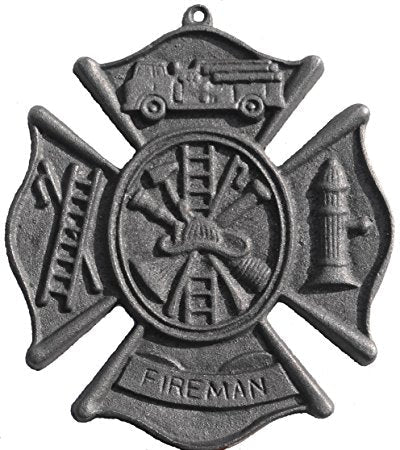 Cast Iron  -  Decorative Reproduction Fireman's Plaque - Olde Church Emporium