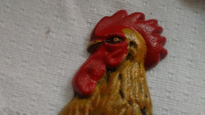 Cast Iron  - Large Rooster Door Stop - Olde Church Emporium
