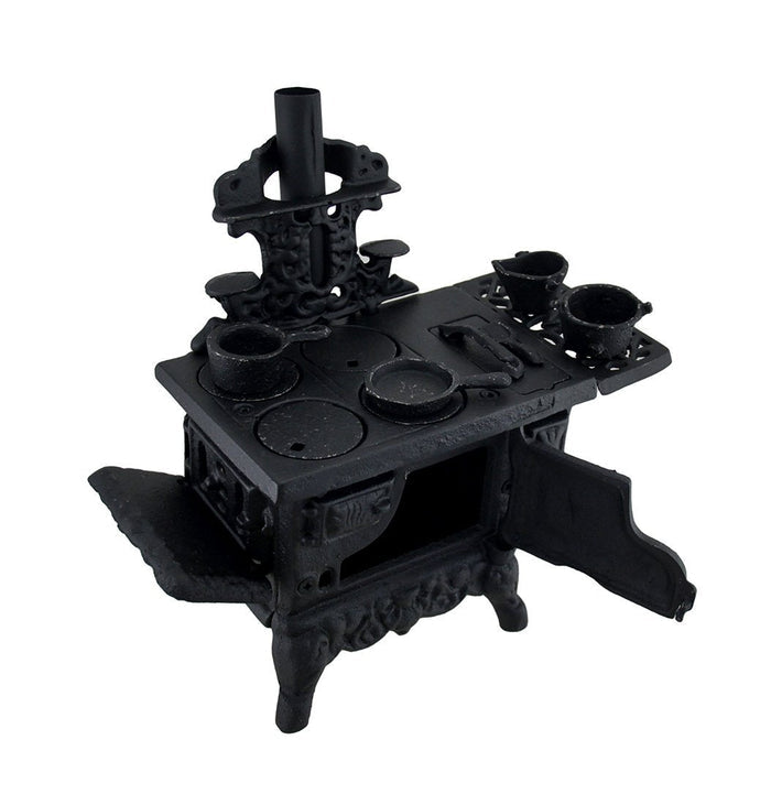 Cast Iron  -  Reproduction Decorative Collectible Old Style Cooking Stove - 2 Colors - Olde Church Emporium
