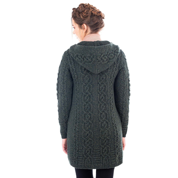 Celtic Merino Wool Aran Jacket 2 Colors 6 Sizes Made in Ireland - Olde Church Emporium