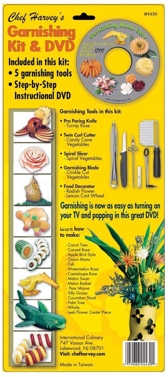 Chef Harvey Garnishing Kit, DVD and Five Tools - Olde Church Emporium