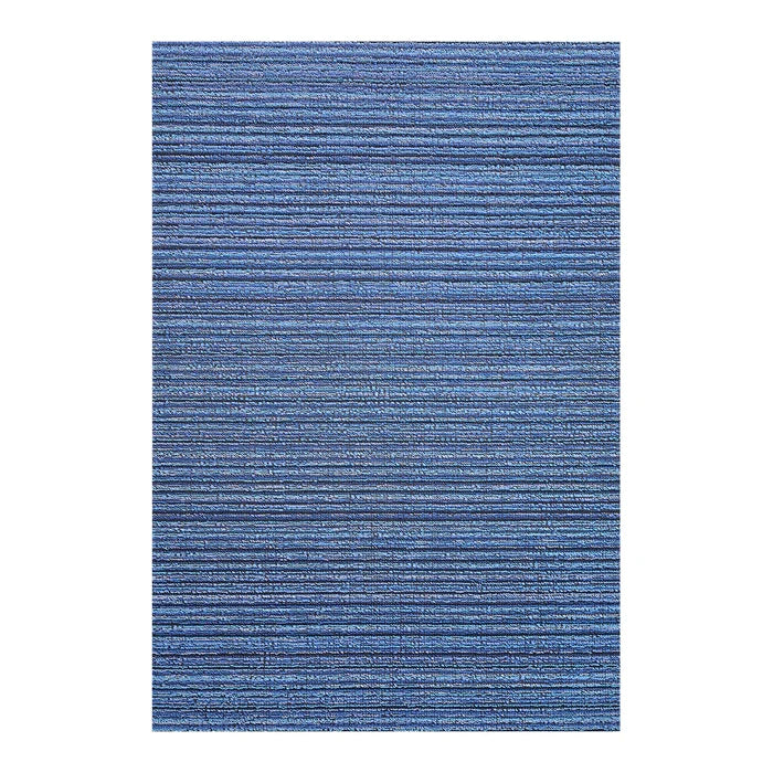 Chilewich Indoor Outdoor Shag Doormat - Skinny Stripe /Rectangle / Ocean / 36x60"