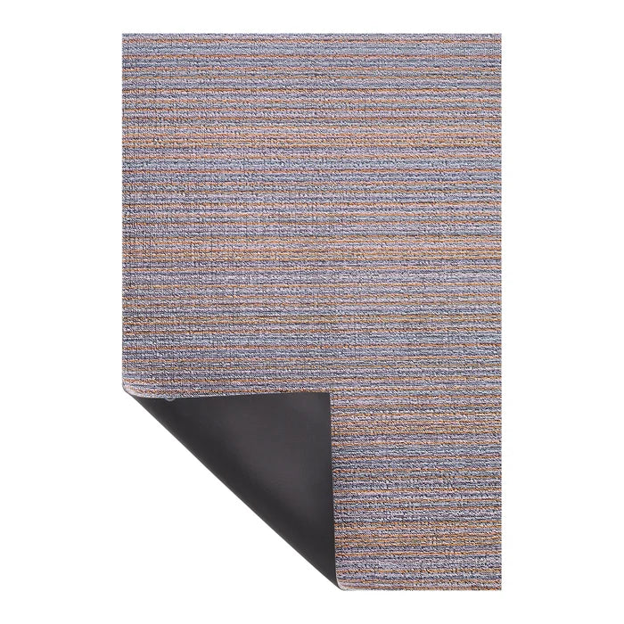 Chilewich Indoor Outdoor Shag Doormat - Skinny Stripe / Rectangle / Periwinkle / 24x36