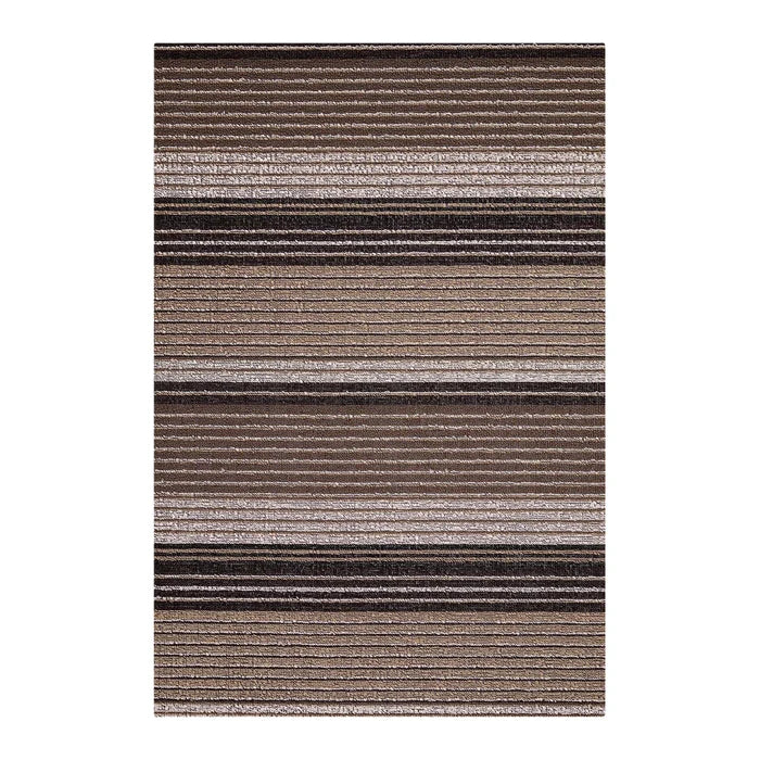Chilewich Indoor Outdoor Shag Mat – Pleat Stripe/ Rectangle / 24" x 36" / Oyster
