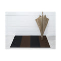 Chilewich Indoor Outdoor Shag Utility Mat - Duo Stripe / Rectangle / Mocha / 24x36"
