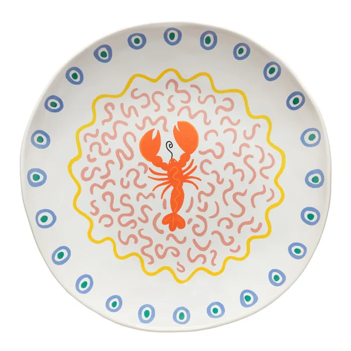 Costa Nova Low Serving Bowl - Summer Bliss / Lobster