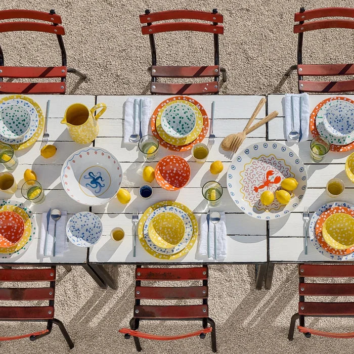 Costa Nova Low Serving Bowl - Summer Bliss / Lobster