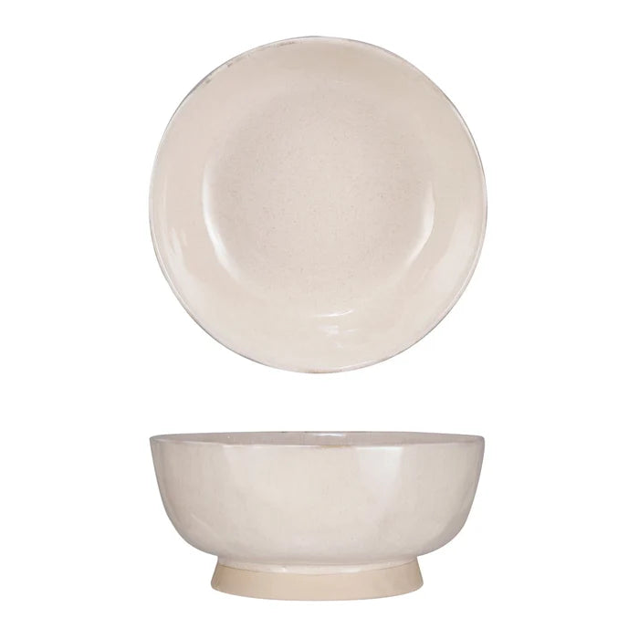 Creative Co-Op Stoneware Footed Bowl 10"