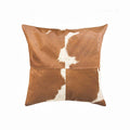 Cuatro Panel Tan & White Cowhide Pillow - Your Western Decor
