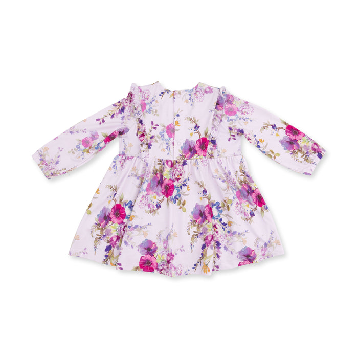 Dahlia Floral - Long Sleeve Ruffle Dress and Legging