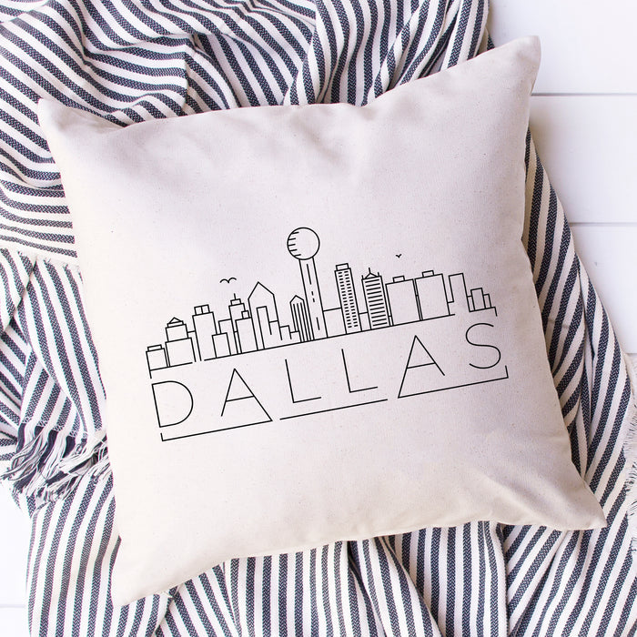Dallas Skyline Pillow Cover