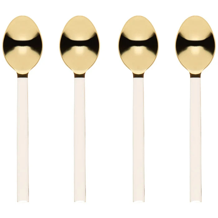 Danica Dessert Spoons Set of 4 - Ivory/Gold