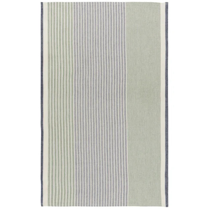 Danica Heirloom Array Stripe Dishtowel - Set of 2 / Jade Green