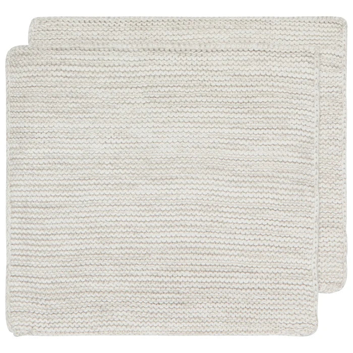 Danica Heirloom Knit Dishcloths Set of 2 - Dove Gray